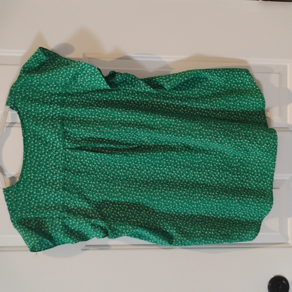 Adriana Papell size extra large green with little flowers women's top - Picture 2 of 6